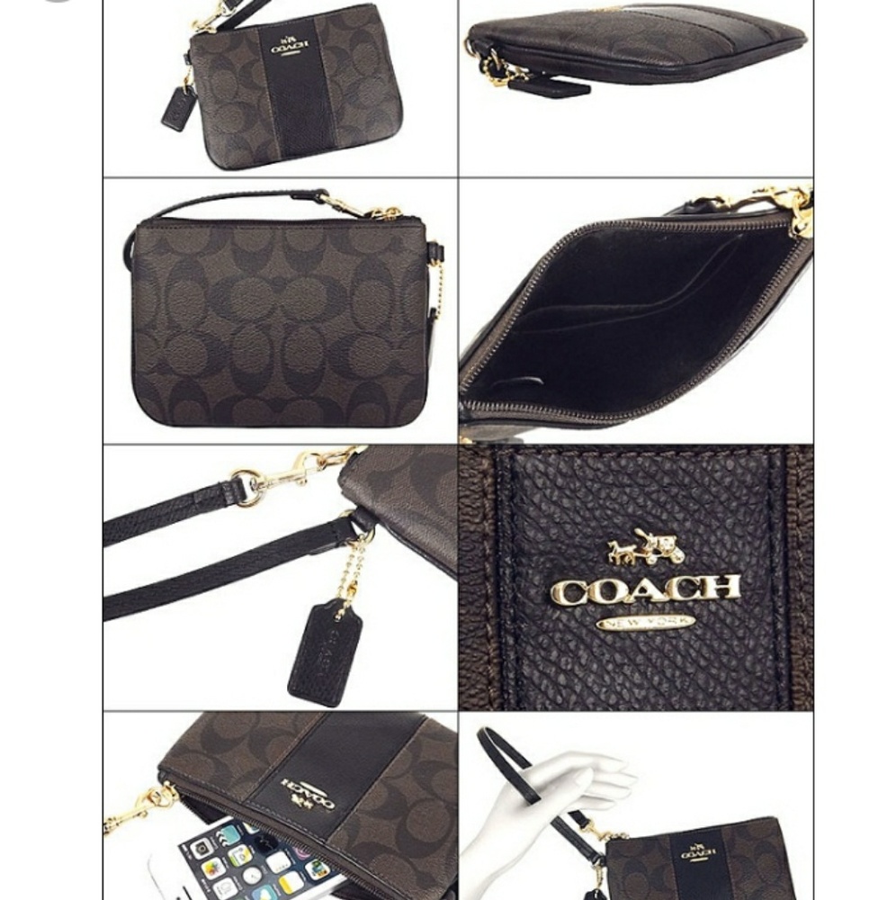 Coach Brown Wristlet